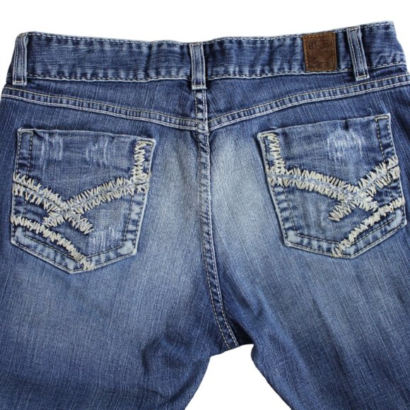 BKE Culture Light Distressed Blue Fade Jeans. Size 32/33.5 - Picture 5 of 6